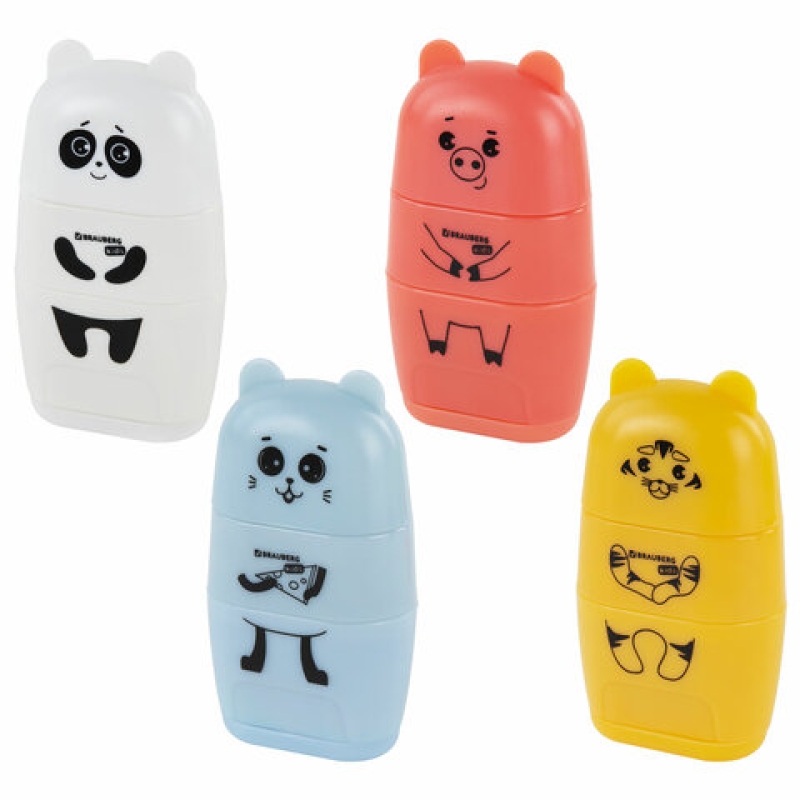 Точилка с ластиком 2 в 1 BRAUBERG KIDS 