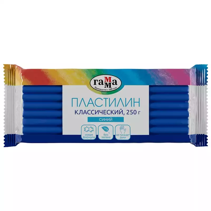Пластилин Гамма "Классический", синий, 250г, 274072, 270818_05