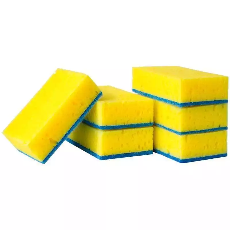 Губки для посуды OfficeClean, крупнопористый поролон с абразивным слоем, 100*70*30мм, 5шт.,281462