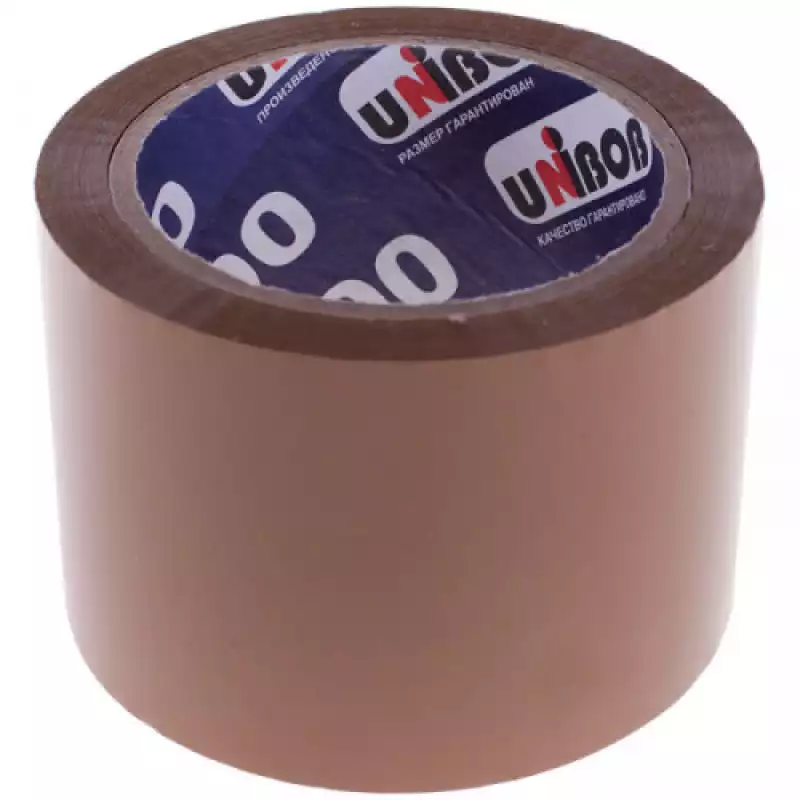 Клейкая лента упаковочная Unibob, 72мм*66м, 45мкм, темная,071549