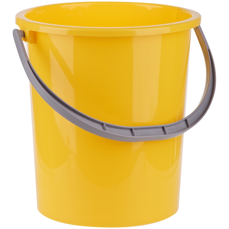 Ведро пластиковое, пищевое OfficeClean, мерная шкала, желтое, 9л, 299879