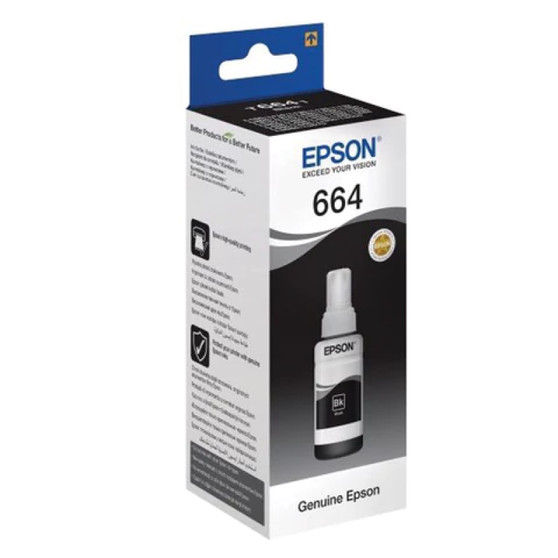 Чернила EPSON (C13T66414A) для СНПЧ Epson L100/L110/L200/L210/L300/L456/L550, черные, оригин.360972