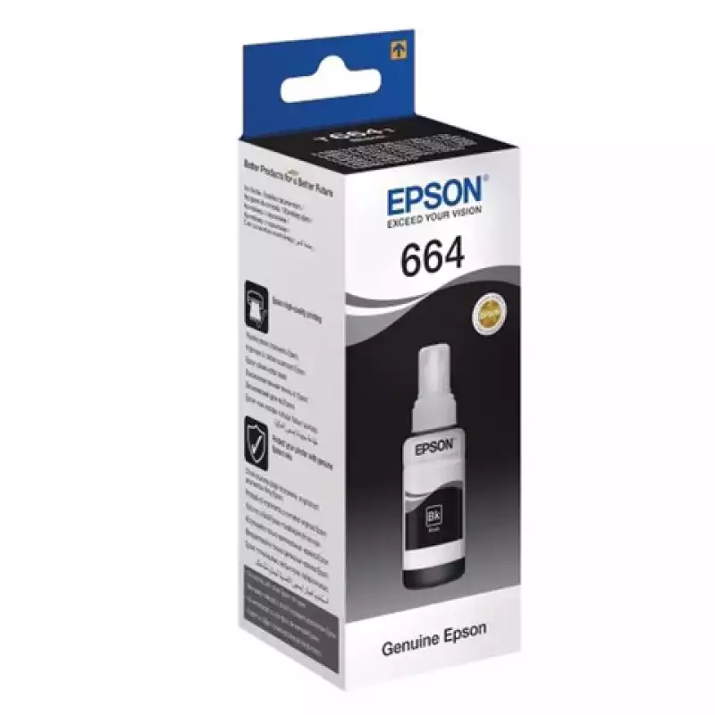 Чернила EPSON (C13T66414A) для СНПЧ Epson L100/L110/L200/L210/L300/L456/L550, черные, оригин.360972