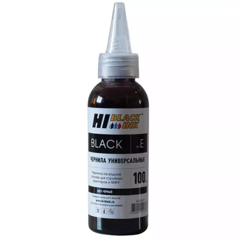 Чернила HI-BLACK для EPSON (Тип E) универсальные, черные 0,1 л, водные, 150701038001.361513