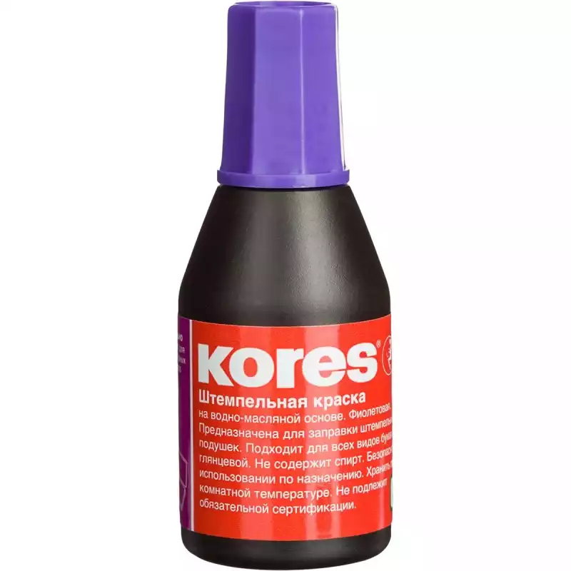 Краска штемпельная KORES фиолетовая 71344, 3794