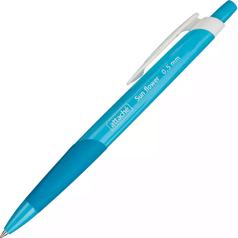 Ручка шариковая Attache Sun Flower,синий корпус,синяя, масляные чернила, 389756