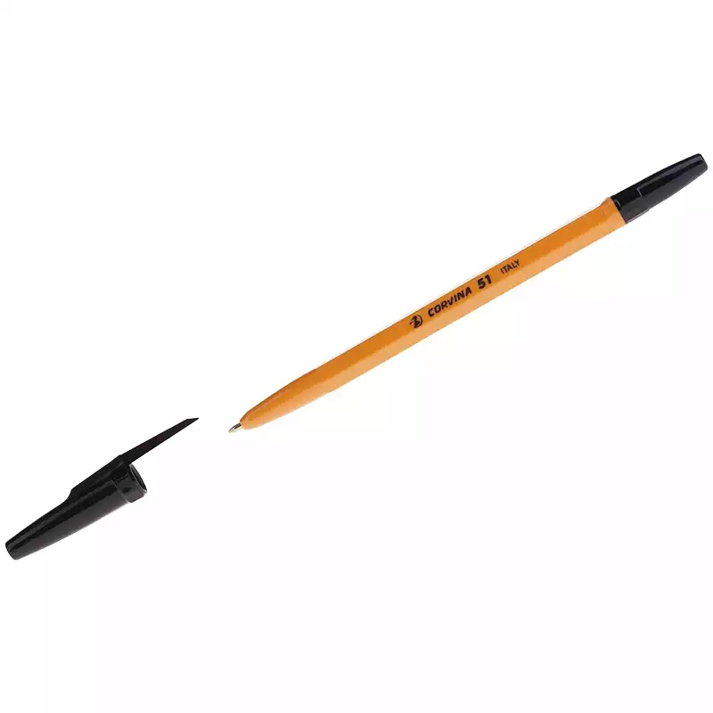 Ручка шариковая CORVINA 51, желтый корпус,1 мм, черная арт. 40163/01G