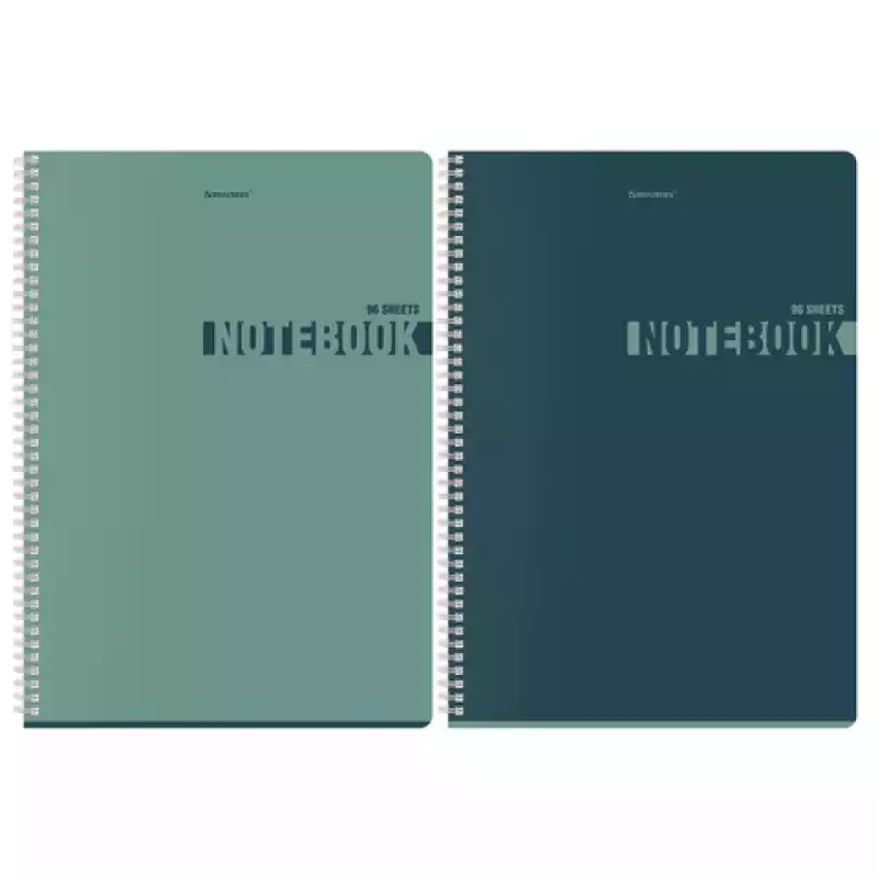 Тетрадь А4, 96 л., BRAUBERG, гребень, клетка, матовая ламинация, "NoteColor" (микс в спайке), 405316