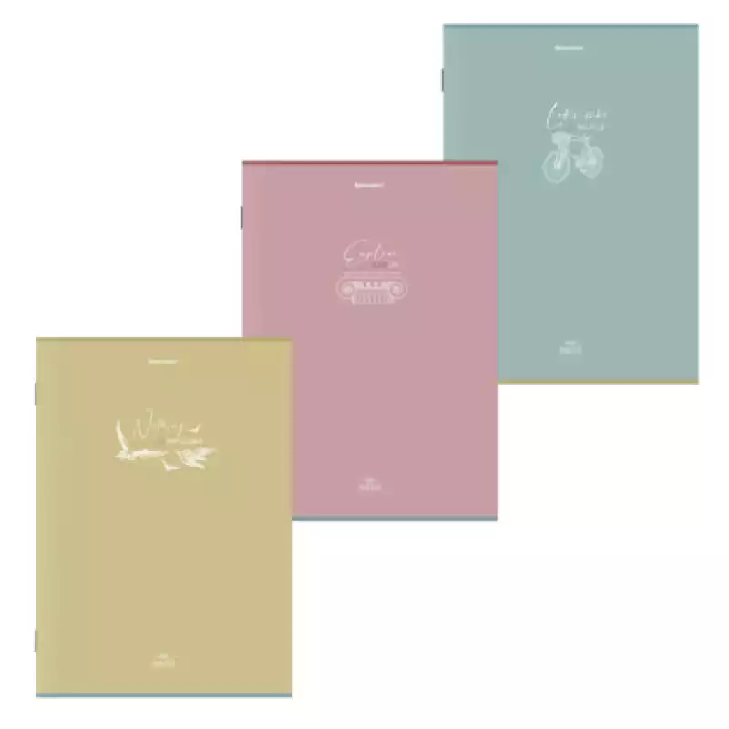Тетрадь А4, 96 л., BRAUBERG, скоба, клетка, глянцевый лак, "Pastel", (микс в спайке), 405323