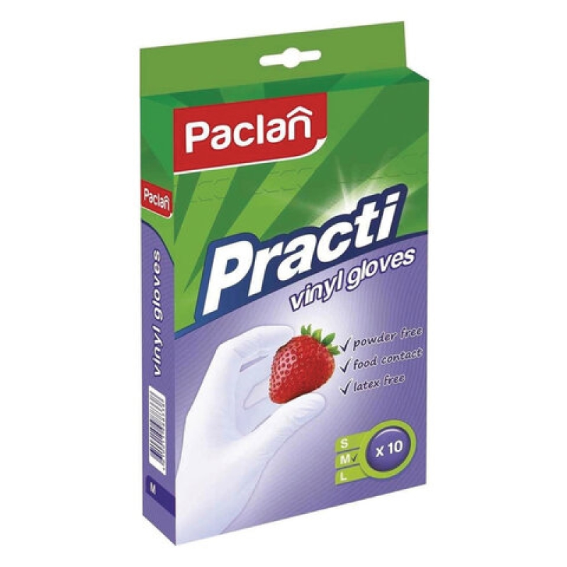 Перчатки виниловые Paclan 