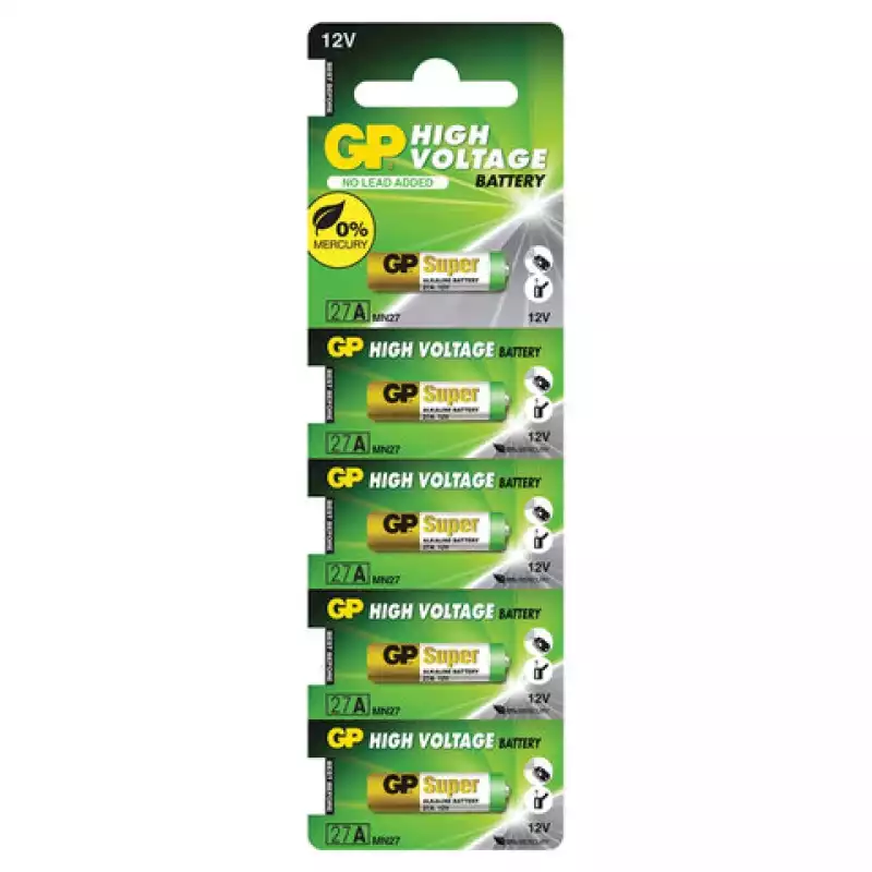 Батарейка GP High Voltage, 27 A, алкалиновая, для сигнализаций, 1 шт., в блистере (отрывной блок), 2
