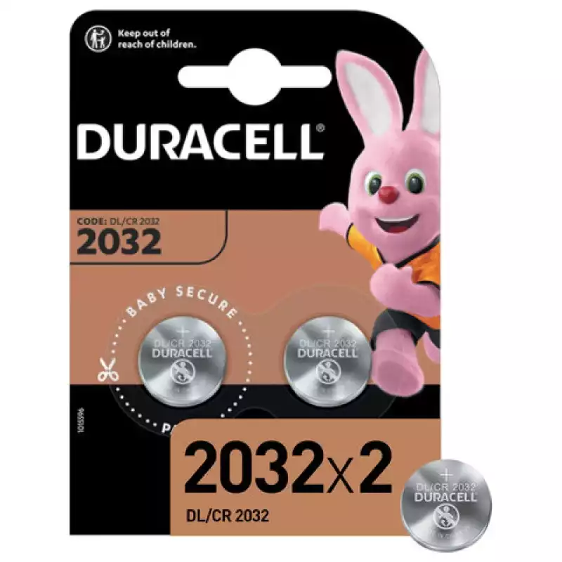 Батарейки DURACELL Lithium, CR2032, литиевые, КОМПЛЕКТ 2 шт., в блистере ,454659