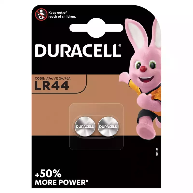 Батарейка Duracell LR44 (G13, V13GA, A76) алкалиновая, 2BL, 287889, 5000394504424