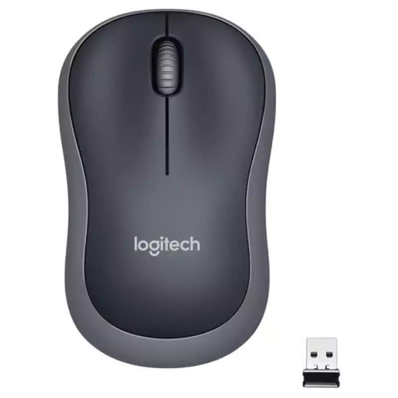 Мышь беспроводная LOGITECH M185, 2 кнопки + 1 колесо-кнопка, оптическая, черно-серая,511453