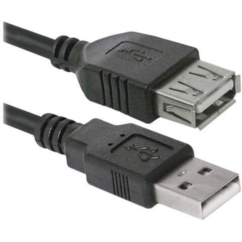 Кабель-удлинитель USB 2.0, 1,8 м, DEFENDER, M-F, для подключения периферии, 87456,511524