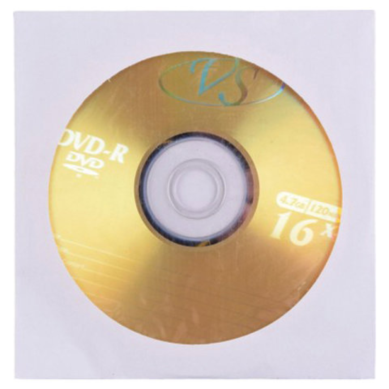 Диск DVD-R VS 4,7Gb 16x бумажный конверт 511555