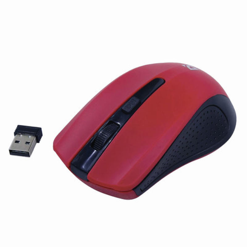 Мышь беспроводная DEFENDER Accura MM-935, 3 кнопки + 1 колесо-кнопка, оптическая, красная, 52937, 512345