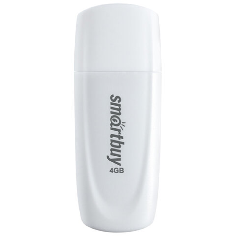 Флеш-диск 4 GB SMARTBUY Scout, USB 2.0, белый, SB004GB2SCW,513757