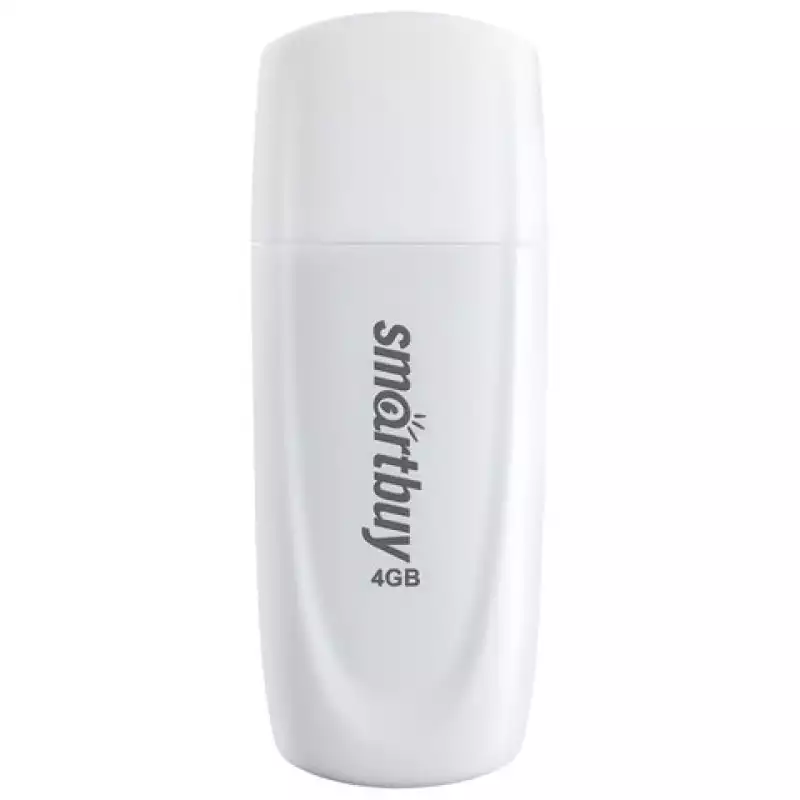 Флеш-диск 4 GB SMARTBUY Scout, USB 2.0, белый, SB004GB2SCW,513757