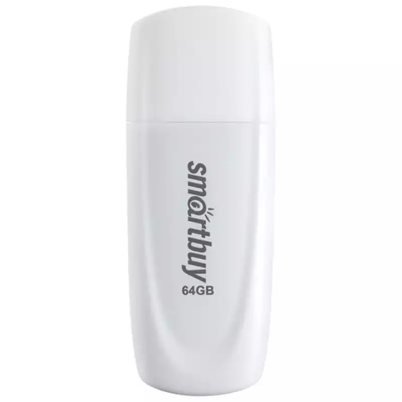 Флеш-диск 64 GB SMARTBUY Scout USB 2.0, белый, SB064GB2SCW, 513771