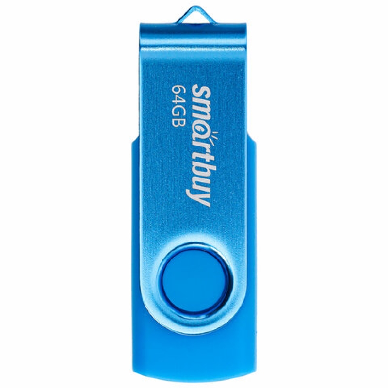 Флеш-диск 64 GB SMARTBUY Twist USB 2.0, синий, SB064GB2TWB,513910