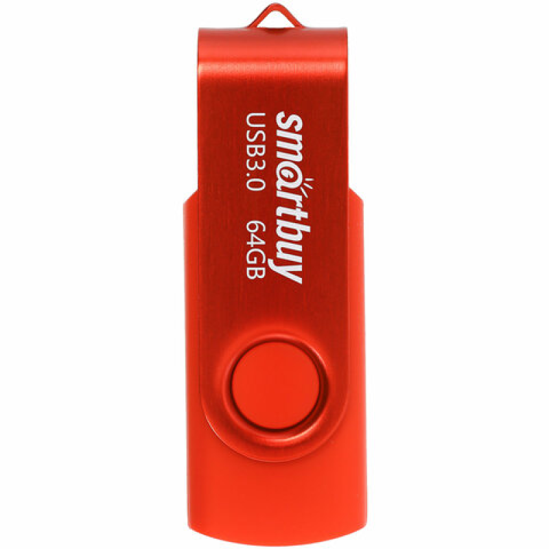 Флеш-диск 64 GB SMARTBUY Twist USB 3.0, красный, SB064GB3TWR,513913
