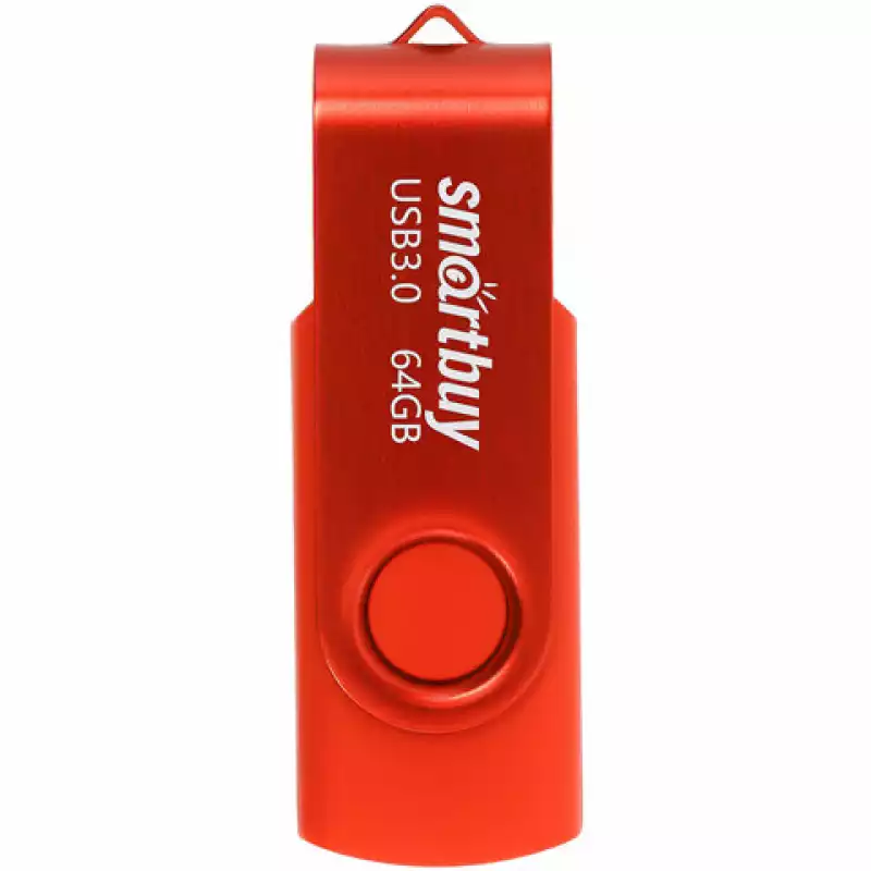 Флеш-диск 64 GB SMARTBUY Twist USB 3.0, красный, SB064GB3TWR,513913