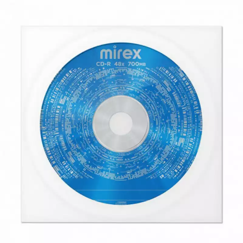Диск CD-R MIREX, 700 Мб, 48x, бумажный конверт, 1 штука, UL120051A8C, 514021