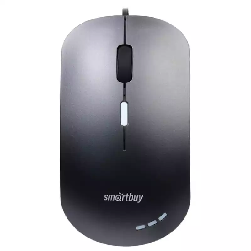 Мышь проводная бесшумная SMARTBUY 288-K, USB, 2 кнопки + 1 колесо, оптическая, черная, 02019, SBM-28