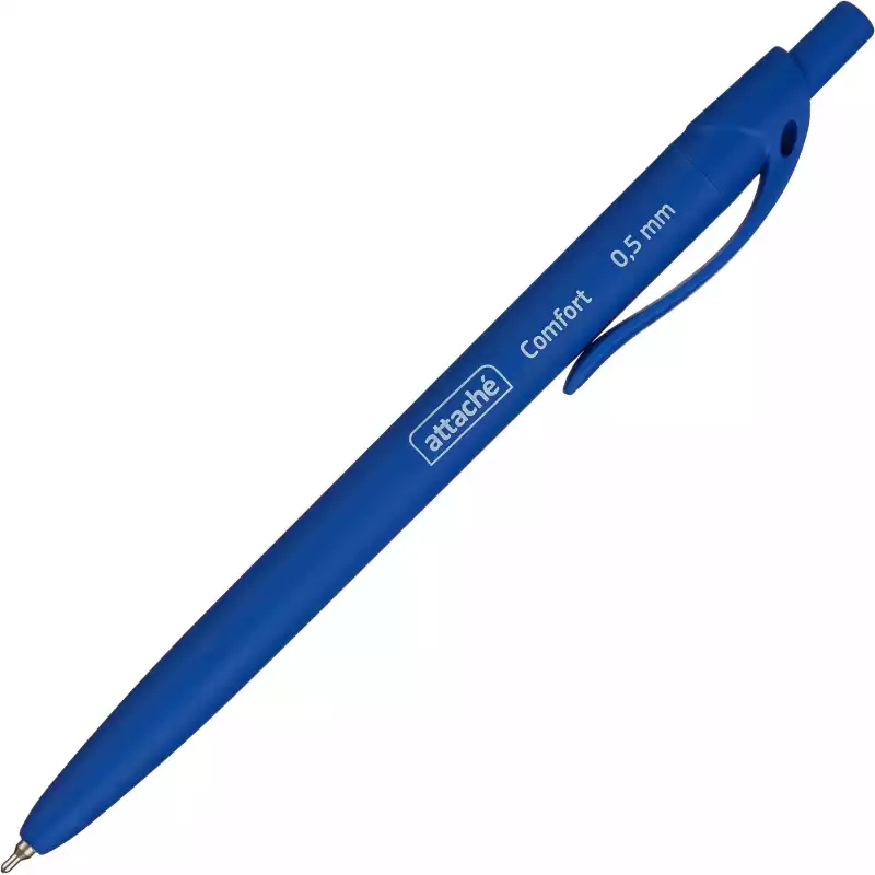Ручка шариковая автоматическая Attache Comfort синяя (толщина линии 0.5 мм), 571480