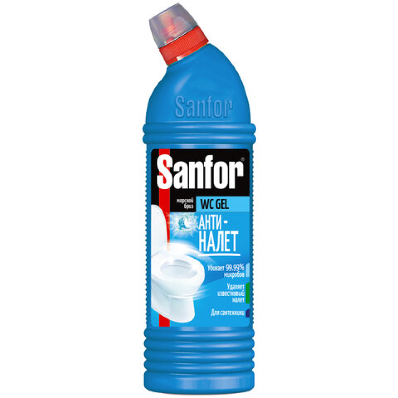 Средство для уборки туалета 750 г, SANFOR WC gel (Санфор гель) 