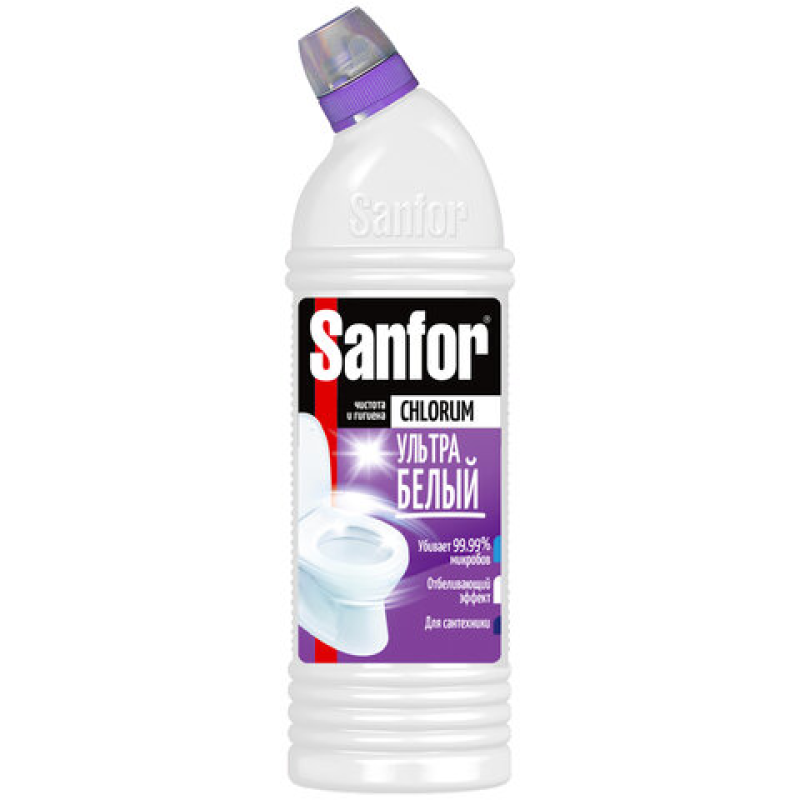 Чистящее средство 750 г, SANFOR Chlorum (Санфор Хлорный), мгновенное отбел., гель, 1880,601970