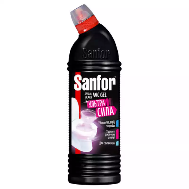 Чистящее средство 750 г, SANFOR WC gel (Санфор гель) "Special Black", 1896, 601978