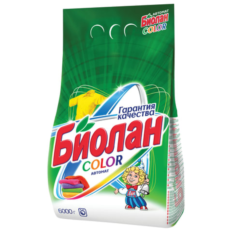 Стиральный порошок-автомат 6 кг, БИОЛАН Color (Нэфис Косметикс), 714-4, 108-4,602067