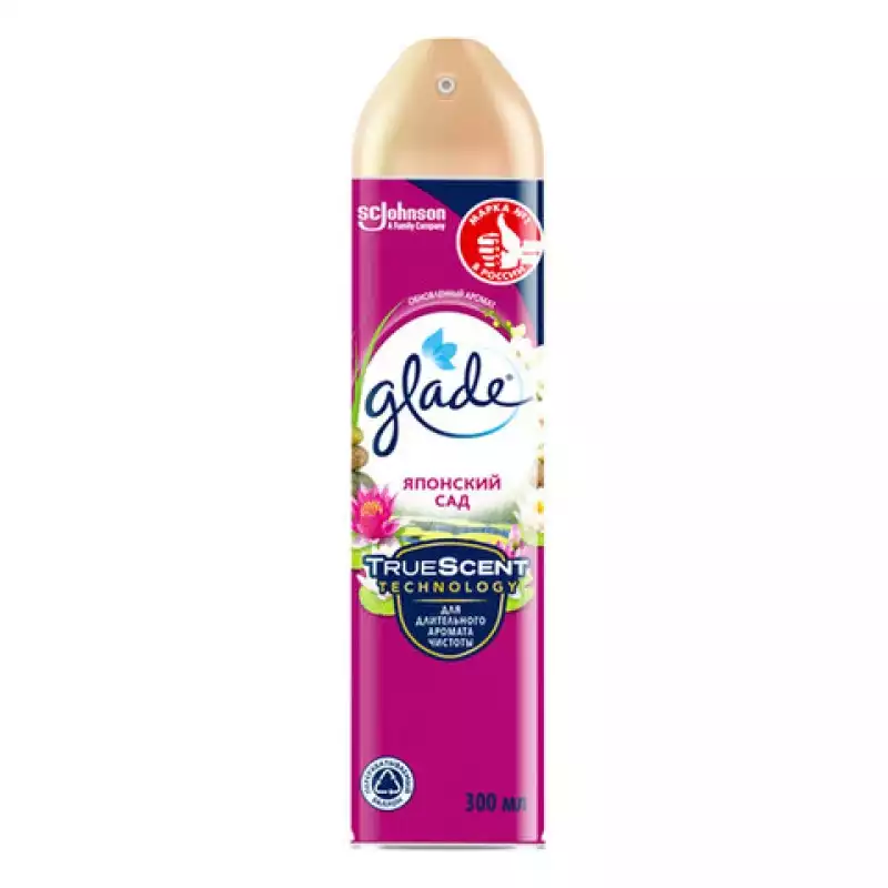 Освежитель воздуха аэрозольный 300 мл, GLADE (Глейд) "Японский сад",602166