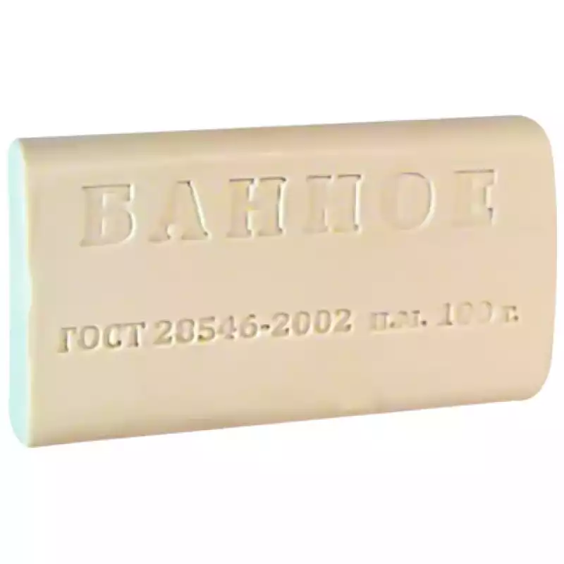 Мыло туалетное 100 г, ММЗ ЭКОНОМ "Банное", без обертки, 609265