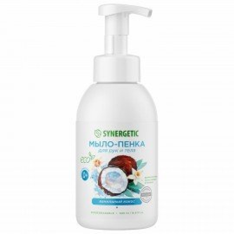 Мыло-пенка гипоаллергенное для рук и тела 500 мл, SYNERGETIC 