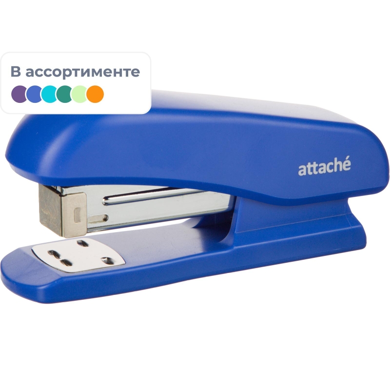 Степлер Attache Eco до 20 лист, цв. в ассорт. (черн,синий,зел),611849