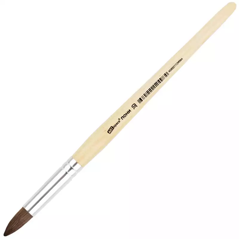Кисть плоская 35 мм, смешанная щетина, пластиковая ручка, для работ по дереву, 670559
