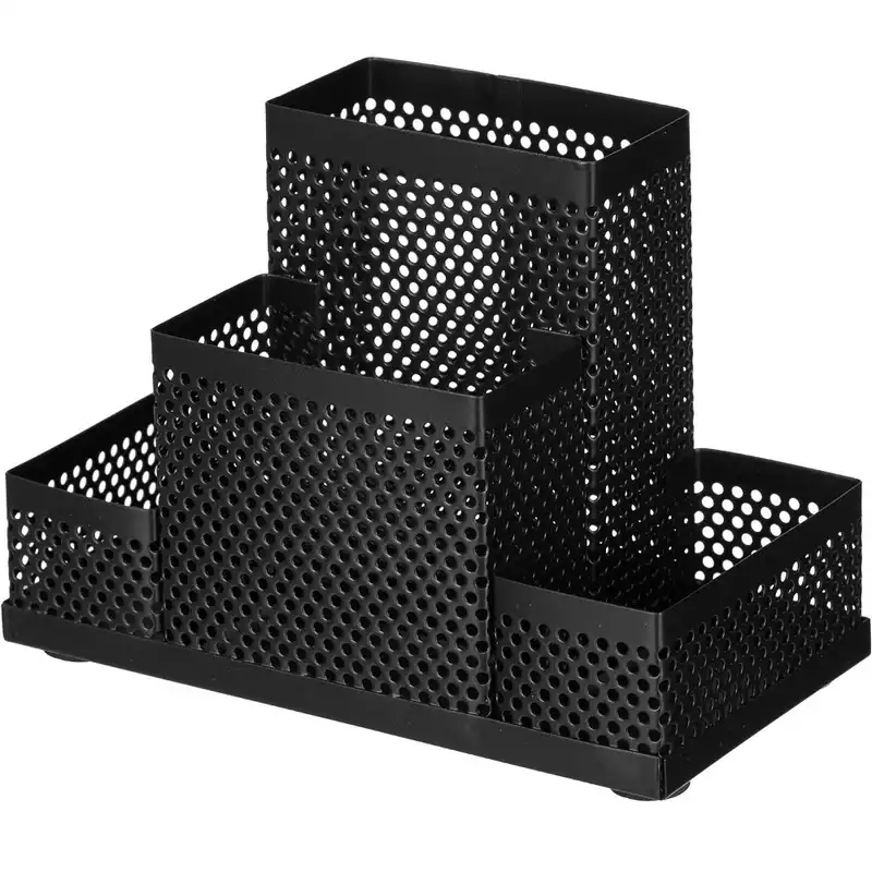 Подставка Attache 4х секц. для канц.прин. башня ,мет.сет,160х110х80мм чёрн, 688771