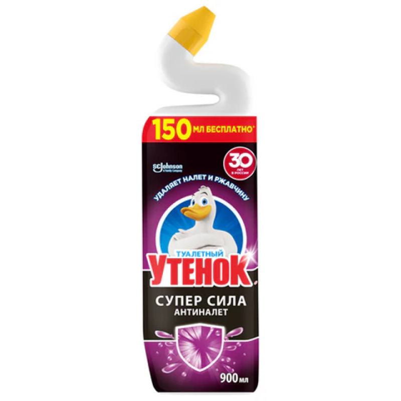 Средство для уборки туалета 900 мл, ТУАЛЕТНЫЙ УТЕНОК Супер Сила 