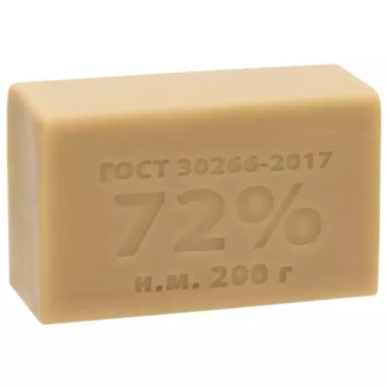Мыло хозяйственное 72% 200 г КМЗ "Антибактериальное", без упаковки,702584