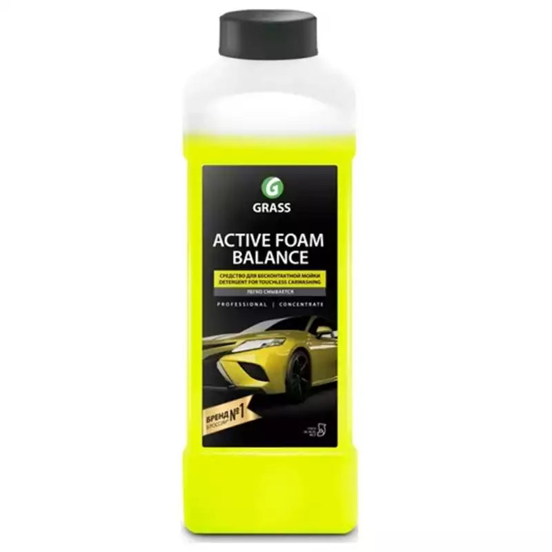Автошампунь c активной пеной 1 л, GRASS ACTIVE FOAM BALANCE,легкосмываемый,концентрат,110513,703794