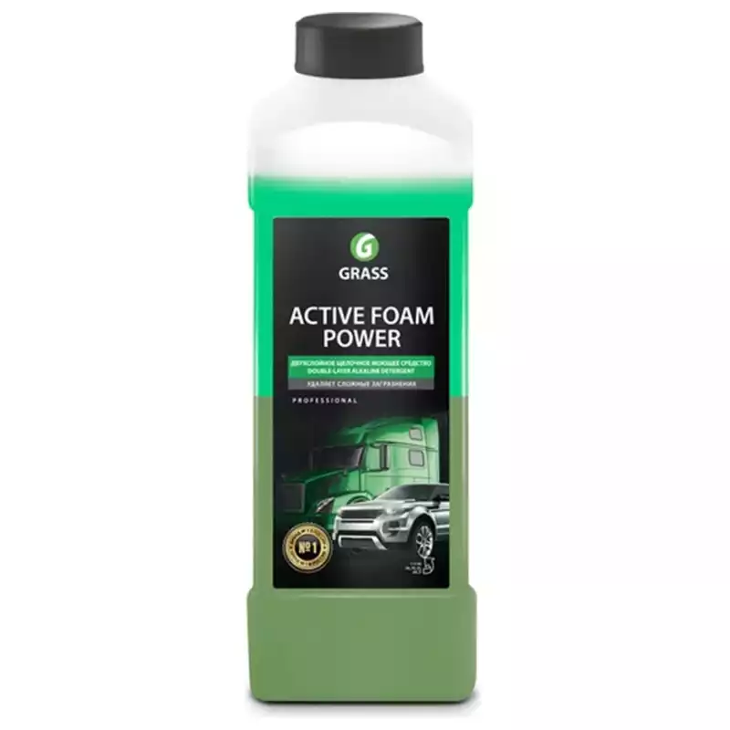 Автошампунь c активной пеной 1 л, GRASS ACTIVE FOAM POWER для сложных загр,концентрат,113140,703795
