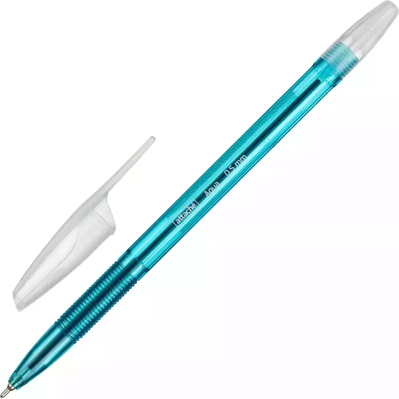Ручка шариковая Attache Aqua, маслян, синий стерж, 709851