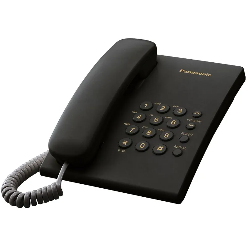 Телефон проводной Panasonic KX-TS2350RUB черный,71179