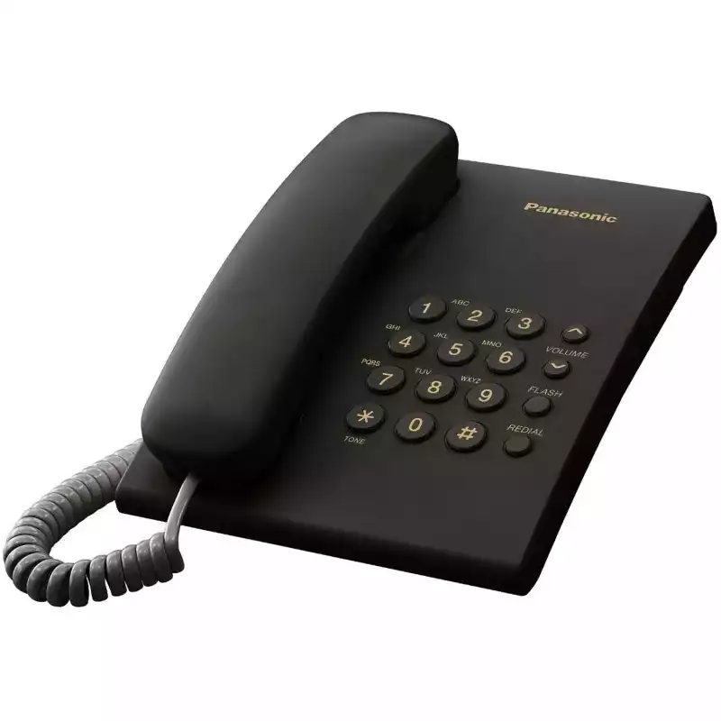 Телефон проводной Panasonic KX-TS2350RUB черный,71179