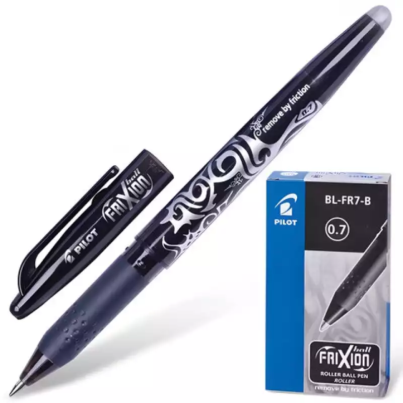Ручка гелевая PILOT BL-FR7 Frixion резин.манжет черный 0,35мм Япония, 72662