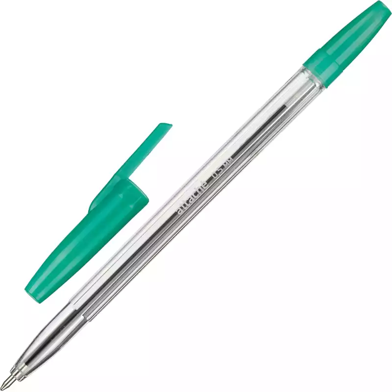 Ручка шариковая Attache Economy Elementary 0,5мм зеленый ст., 737055