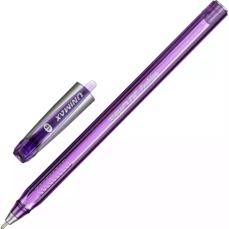 Ручка шариковая Unimax Trio DC Fashion 1мм, фиолет, масл, треуг, неавтомат, 803426